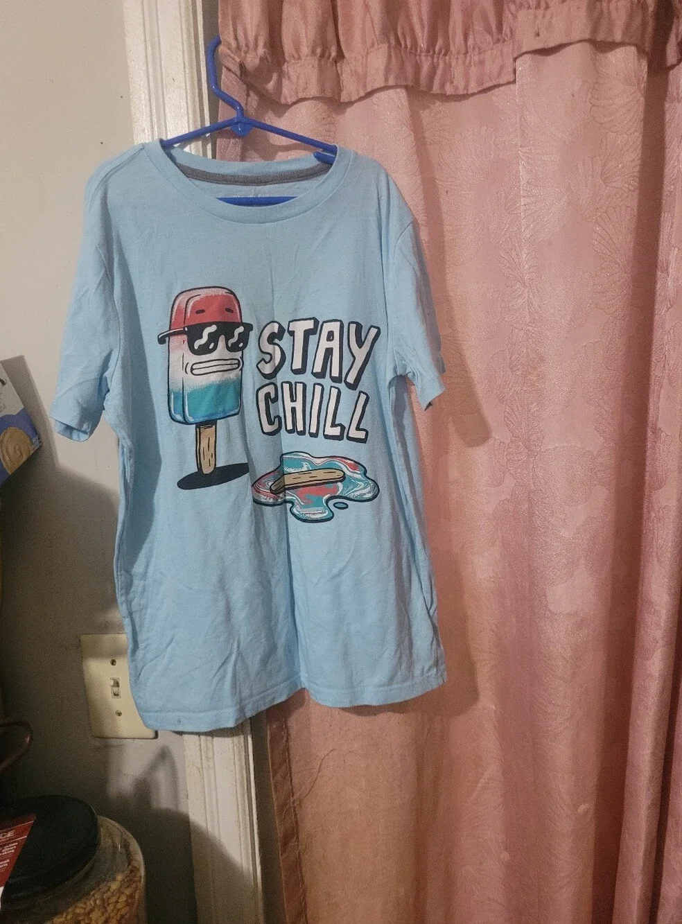 Old Navy Light Blue 'Stay Chill' Popsicle Graphic Tee